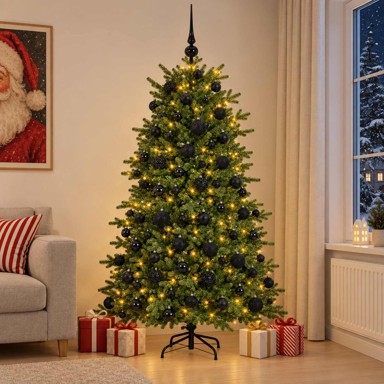  Umjetno božićno drvce s kuglicom, 180 cm, 300 LED lampica